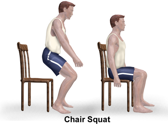 Chair Squat Exercise
